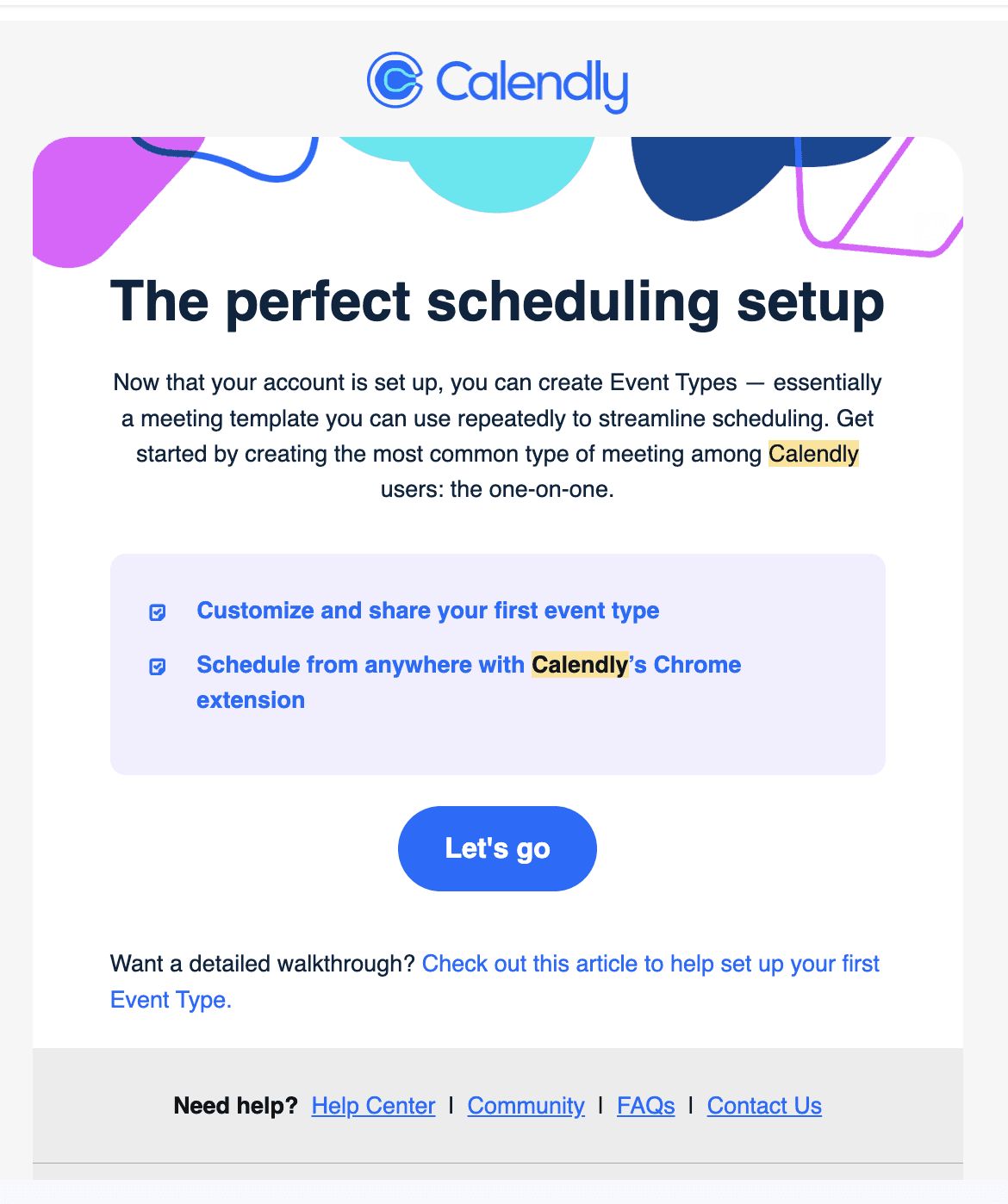 Calendly onboarding sequence