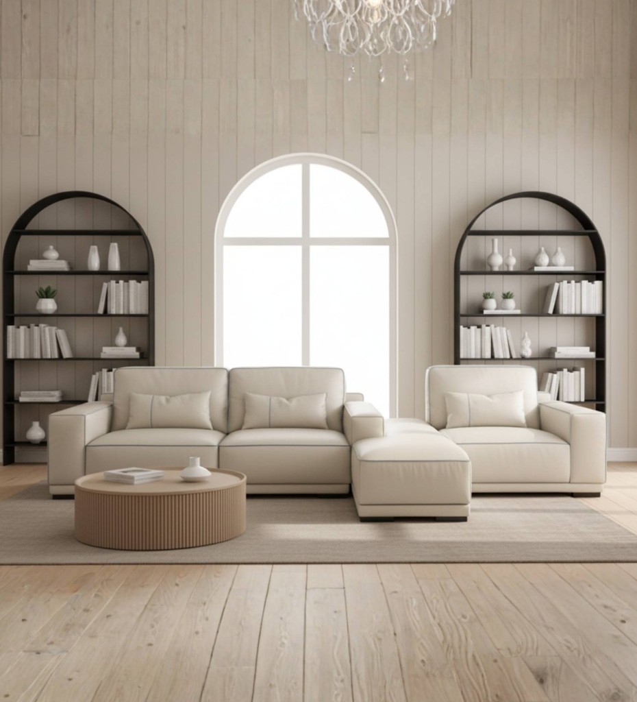 Luxury contemporary cane sofa with teal upholstery and wooden frame