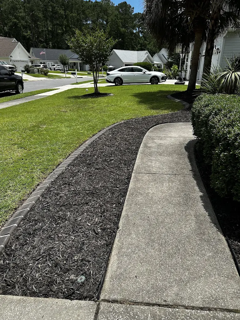 Beautiful landscaped garden with greenery and outdoor design elements.