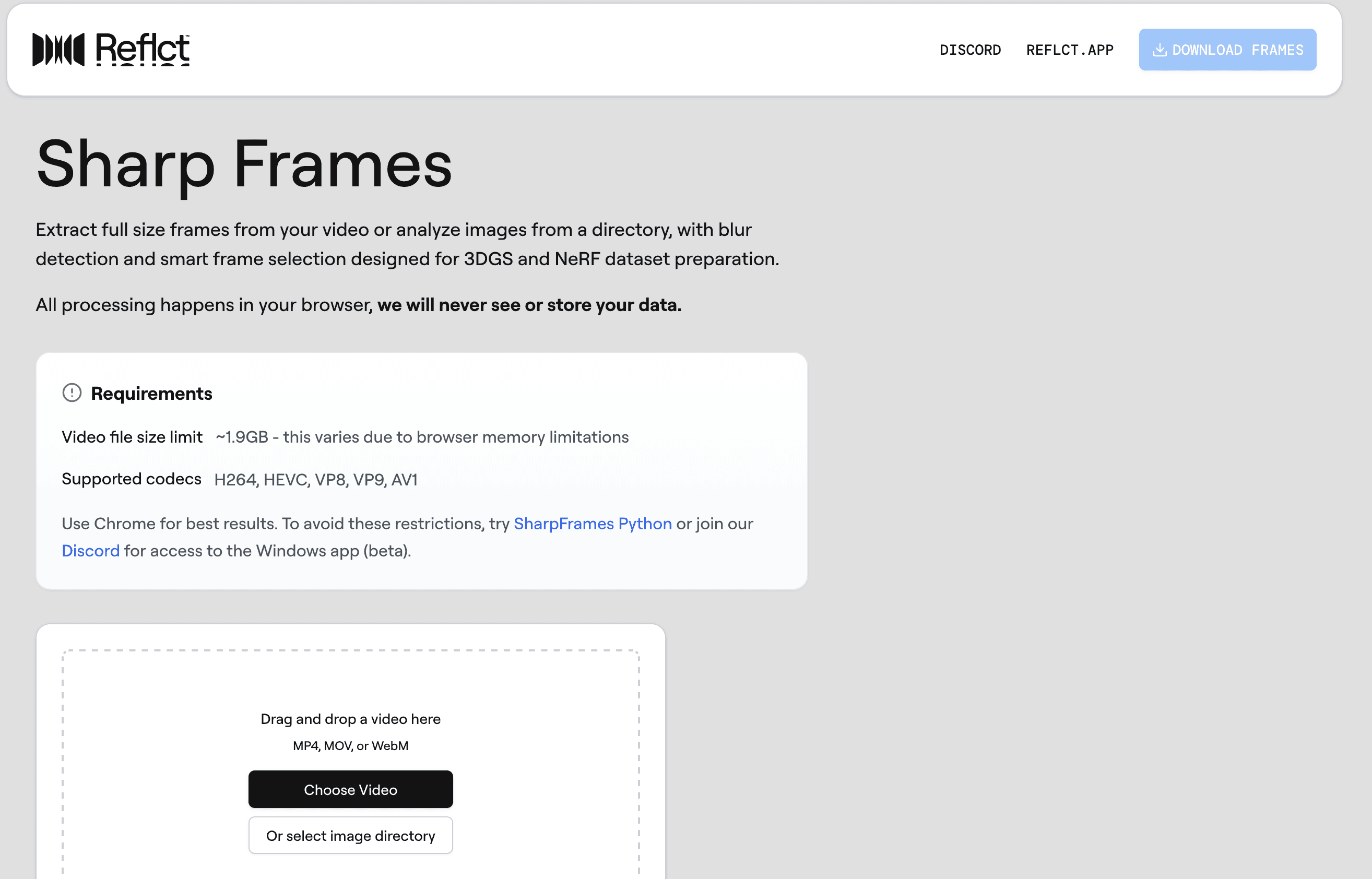 Sharp Frames
