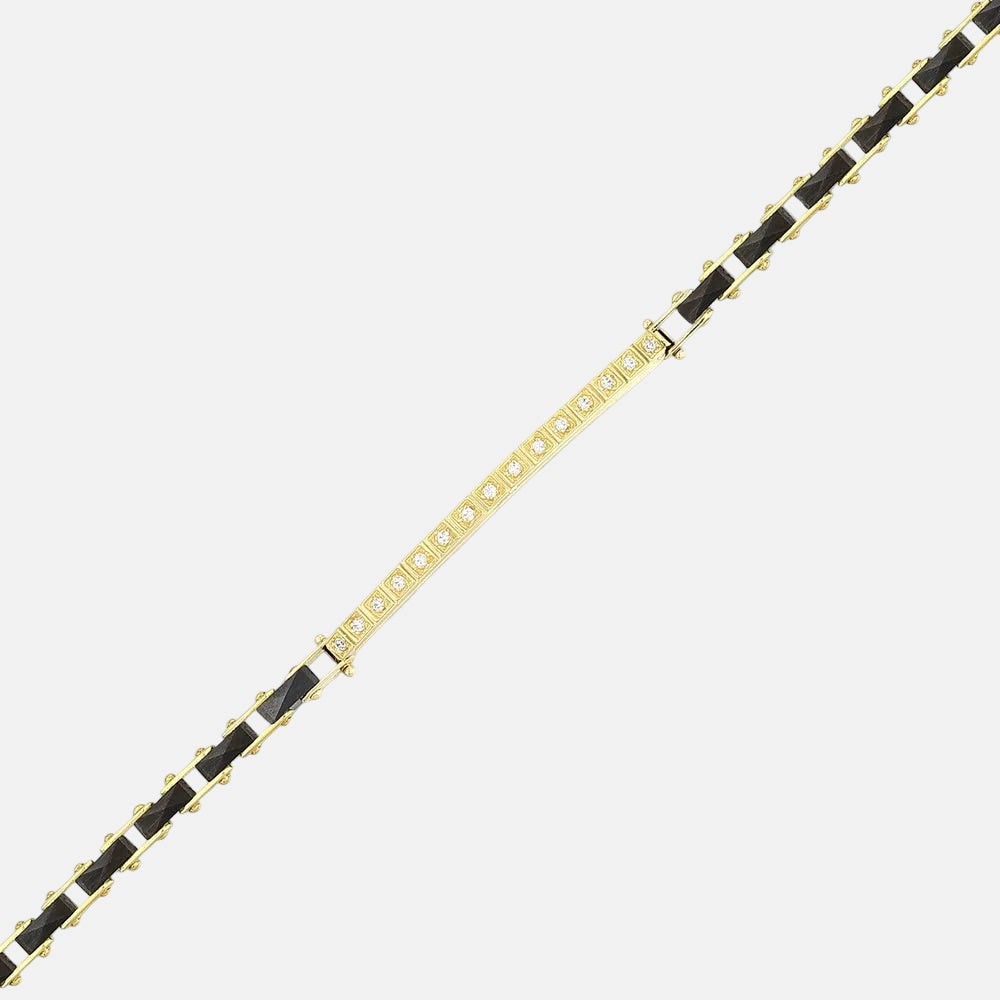 Assos Pırlanta 14 Ayar Tasarım Altın Erkek Bileklik 10.55 Gr