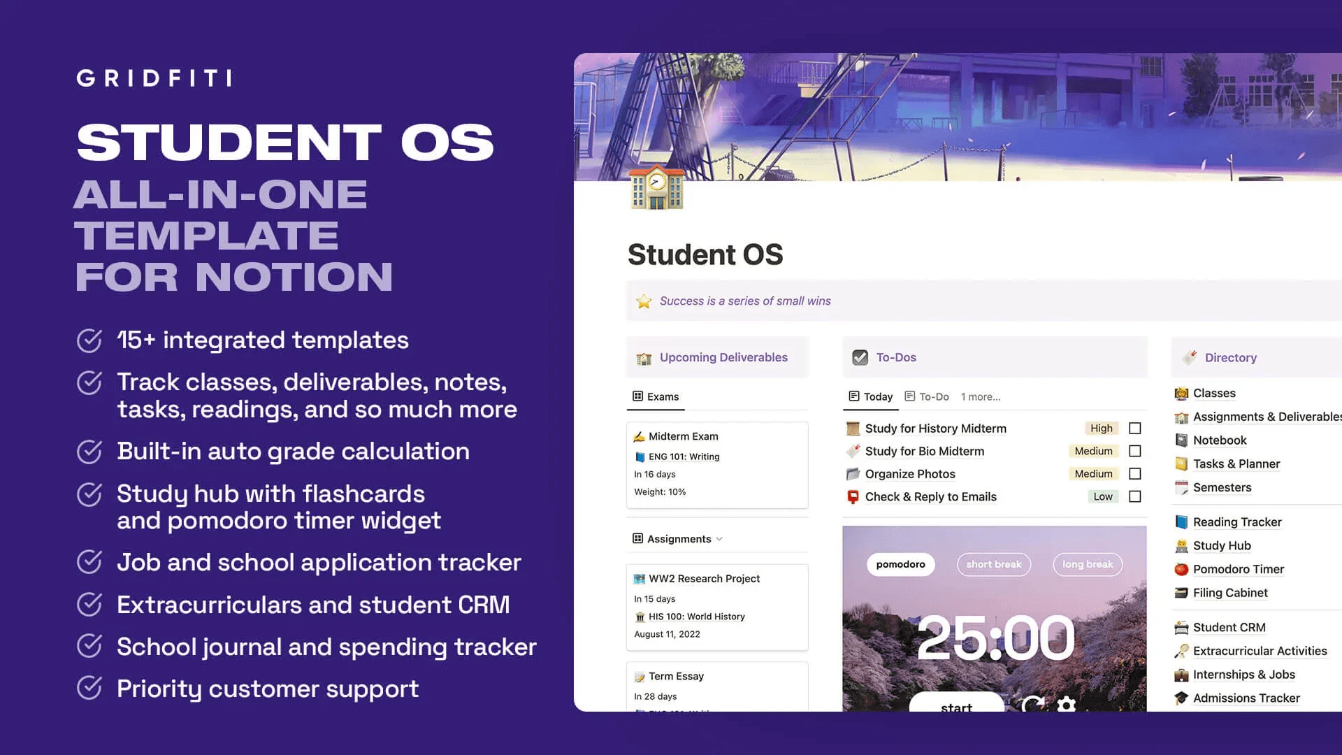 Student OS Notion Template