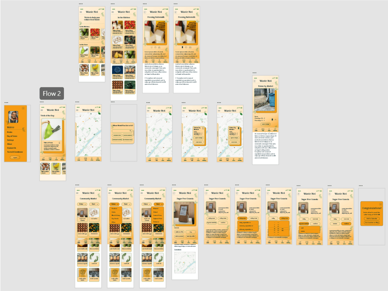 high-fidility prototype flow
