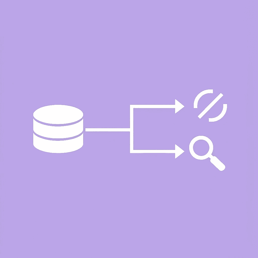 Single starting point splitting into two paths: one toward complex workflows and multi-step reasoning, another toward precise information retrieval