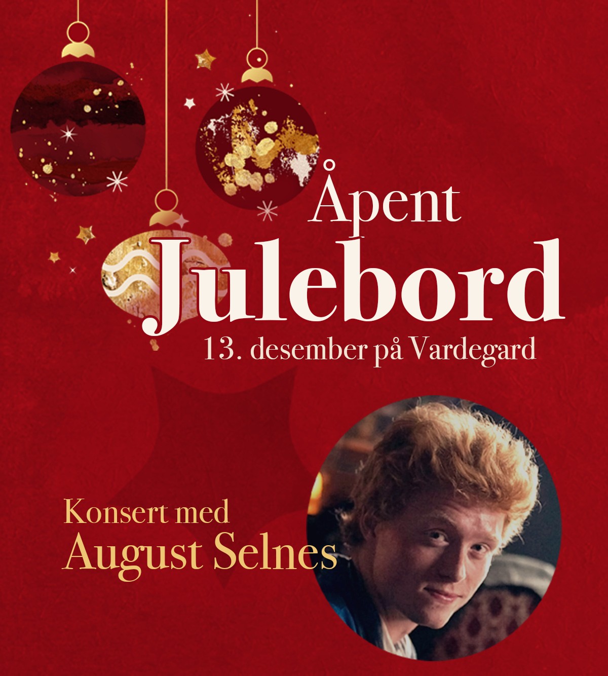Poster med informasjon om julebord