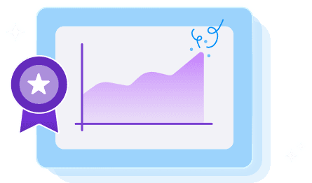 ilustração decorativa com um gráfico representando o crescimento da causa