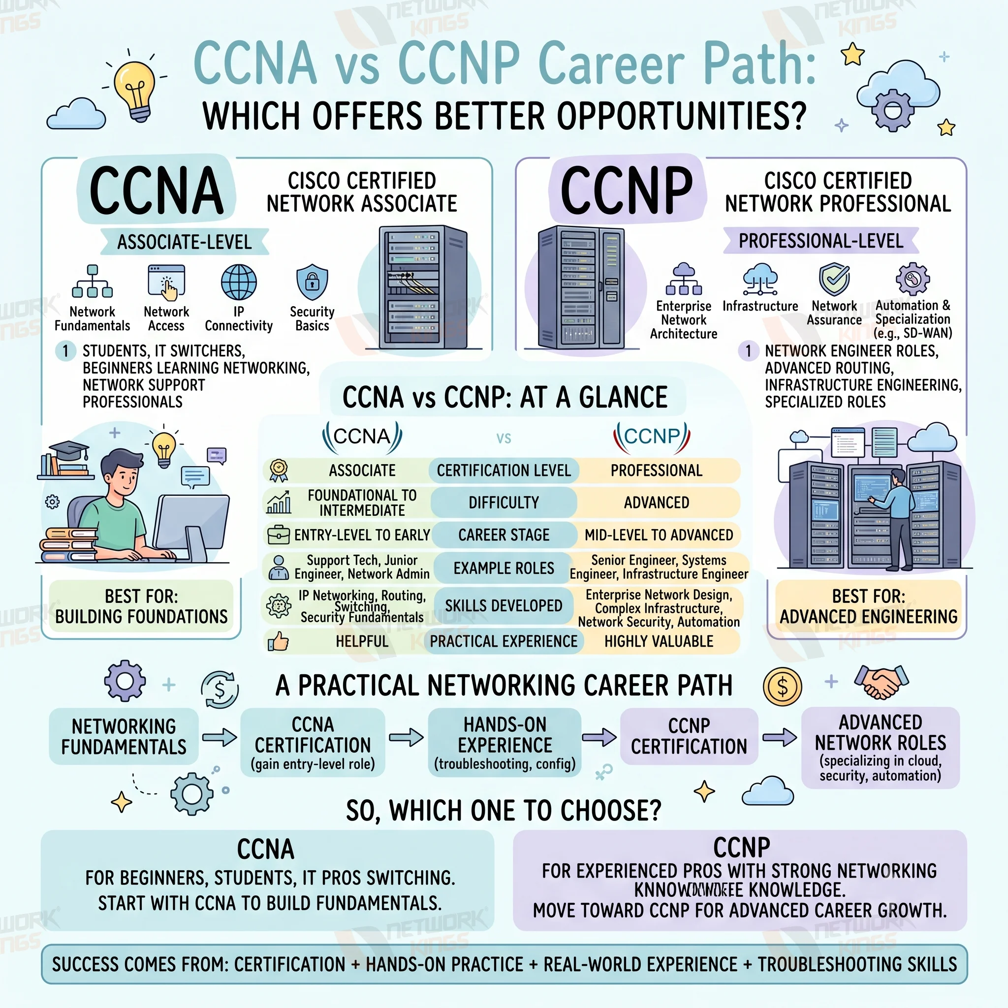 CCNA VS CCNP Career Path