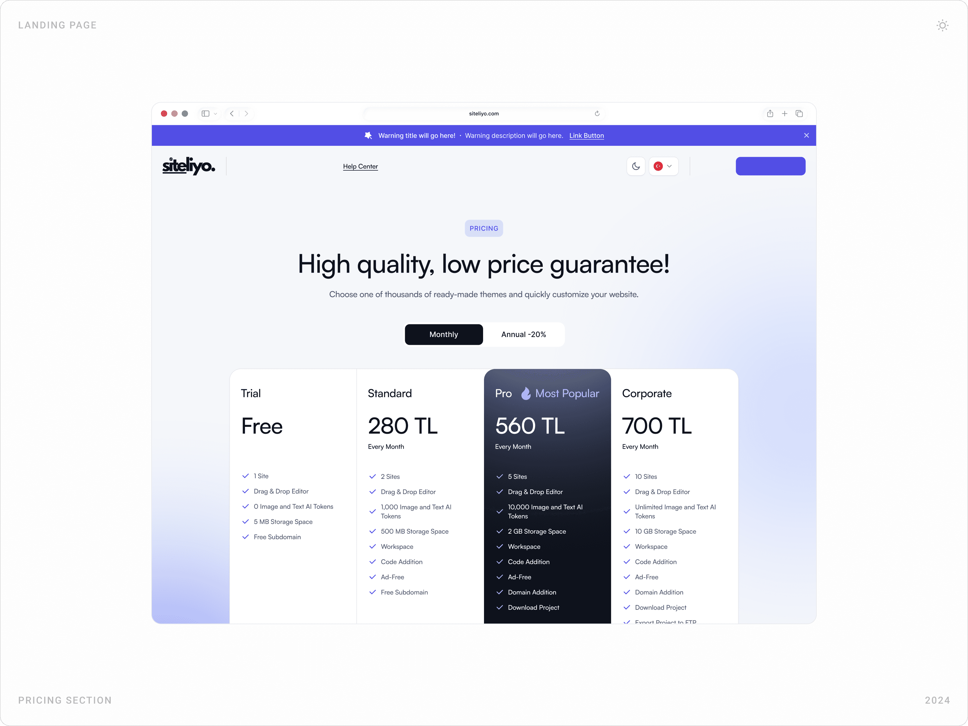 Conversion-Driven SaaS Pricing Section Design
