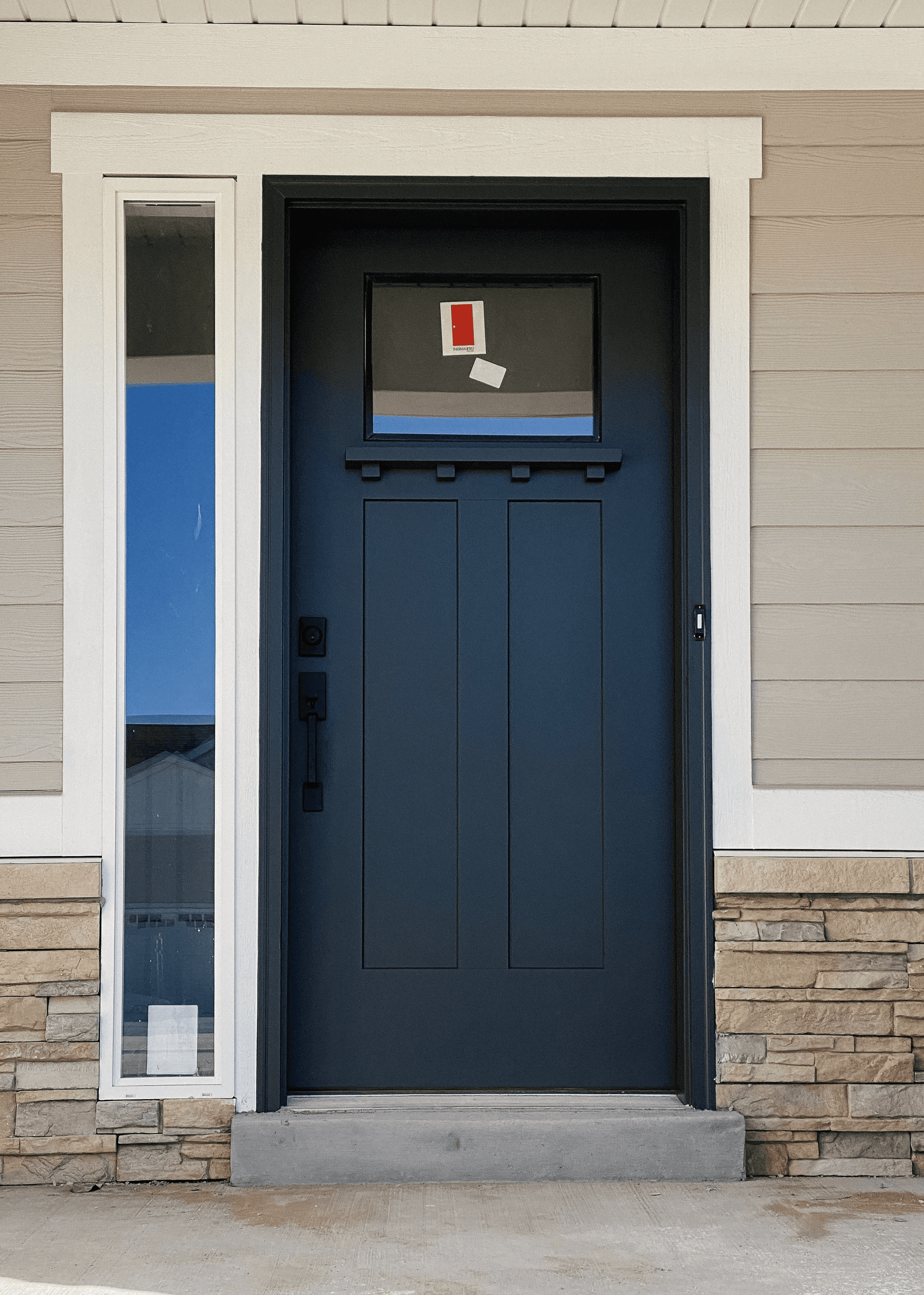 Black exterior door