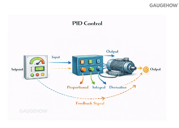 PID controller P I D diagram