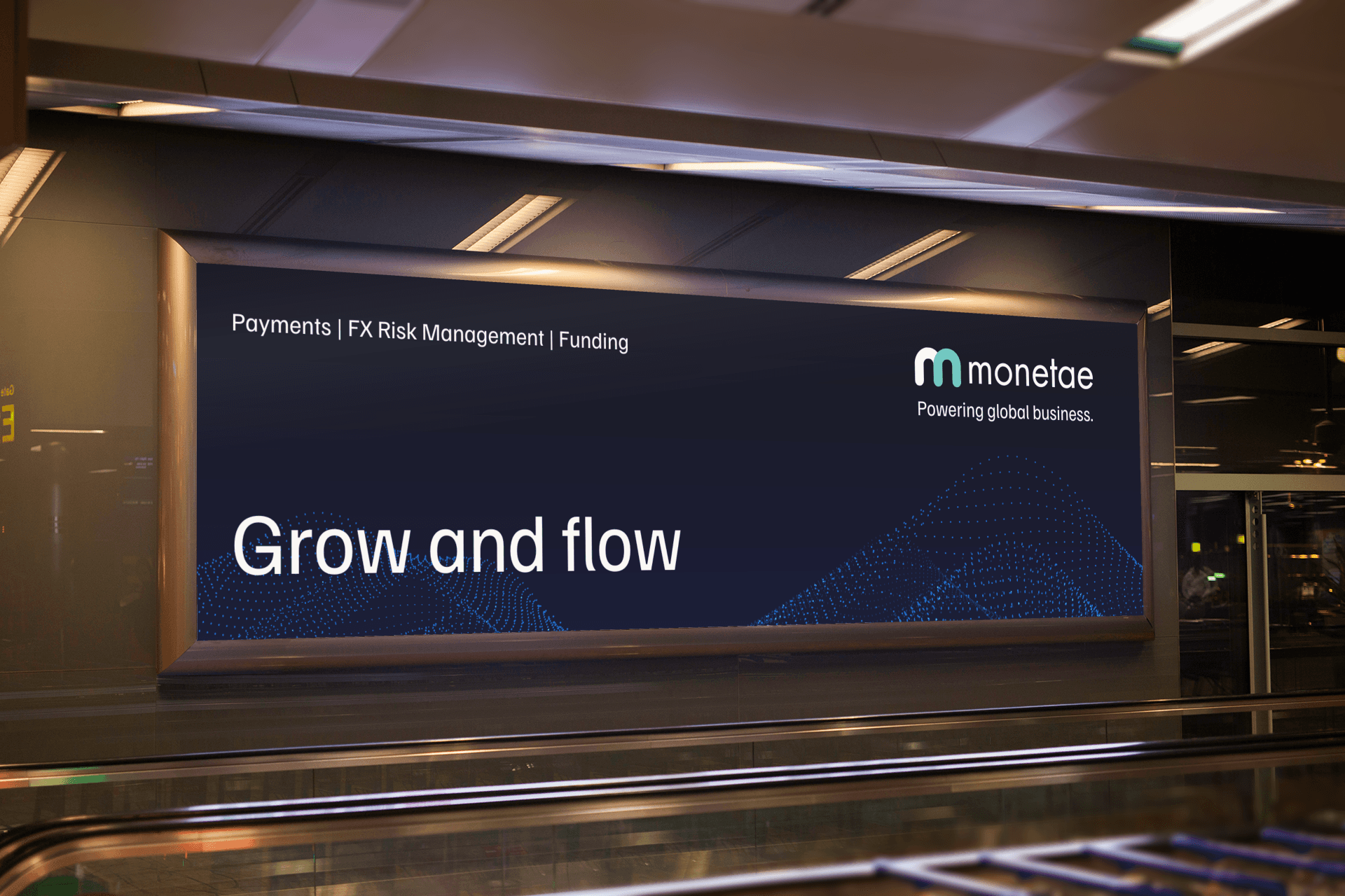 Monetae Advertising Billboard Train Station