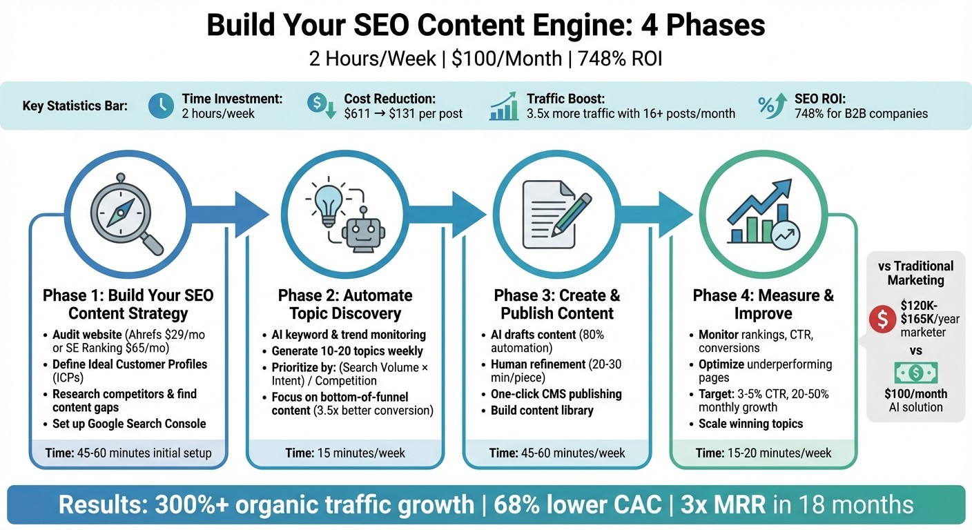 4-Phase SEO Content Engine Framework for Startup Founders