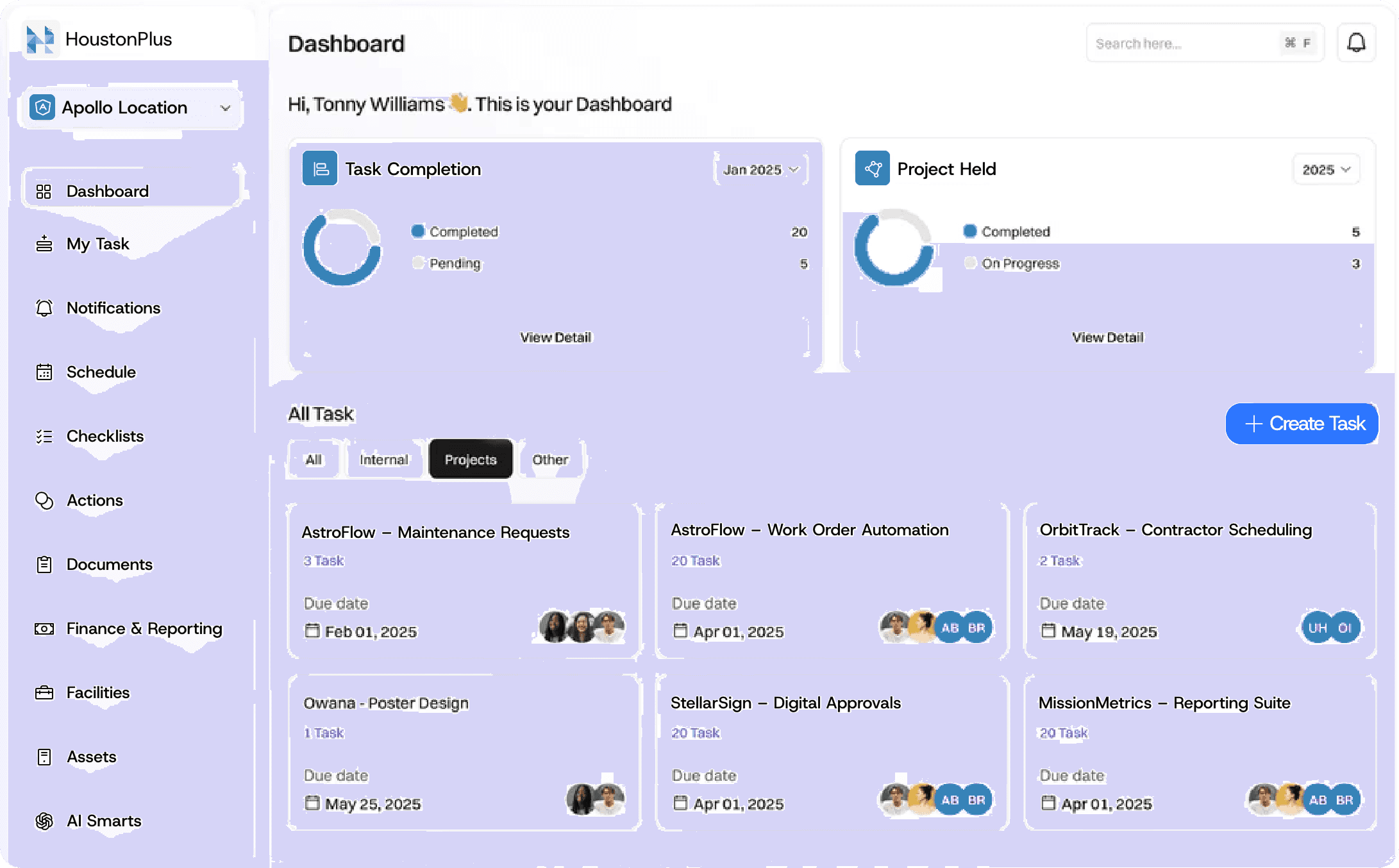 HoustonPlus Dashboard