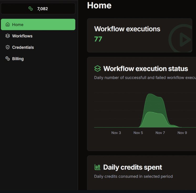 Palm trees frame a dramatic mountain valley landscape