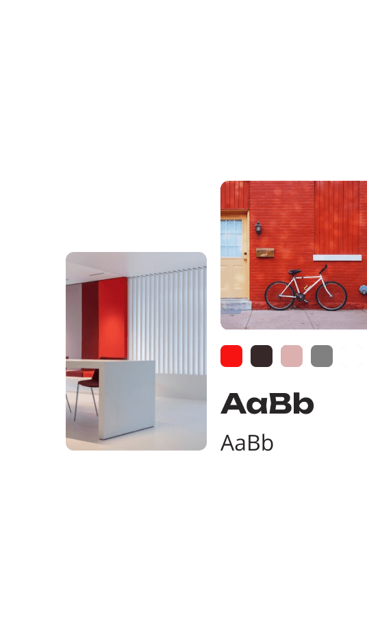 Visual asset board displaying product photography, lifestyle images, and brand inspiration tiles in a creative workspace.