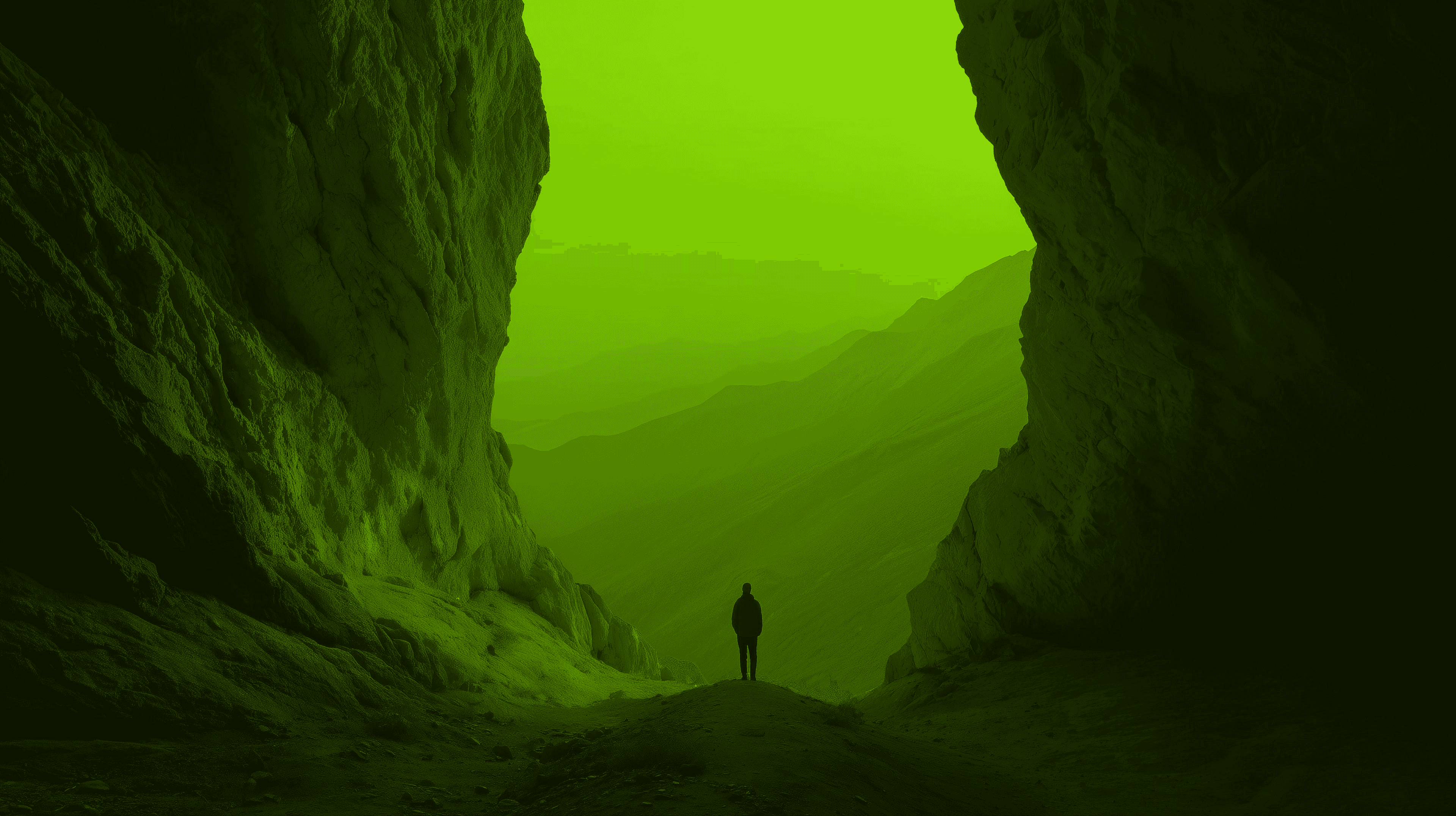 Image of a person standing with a silluotte