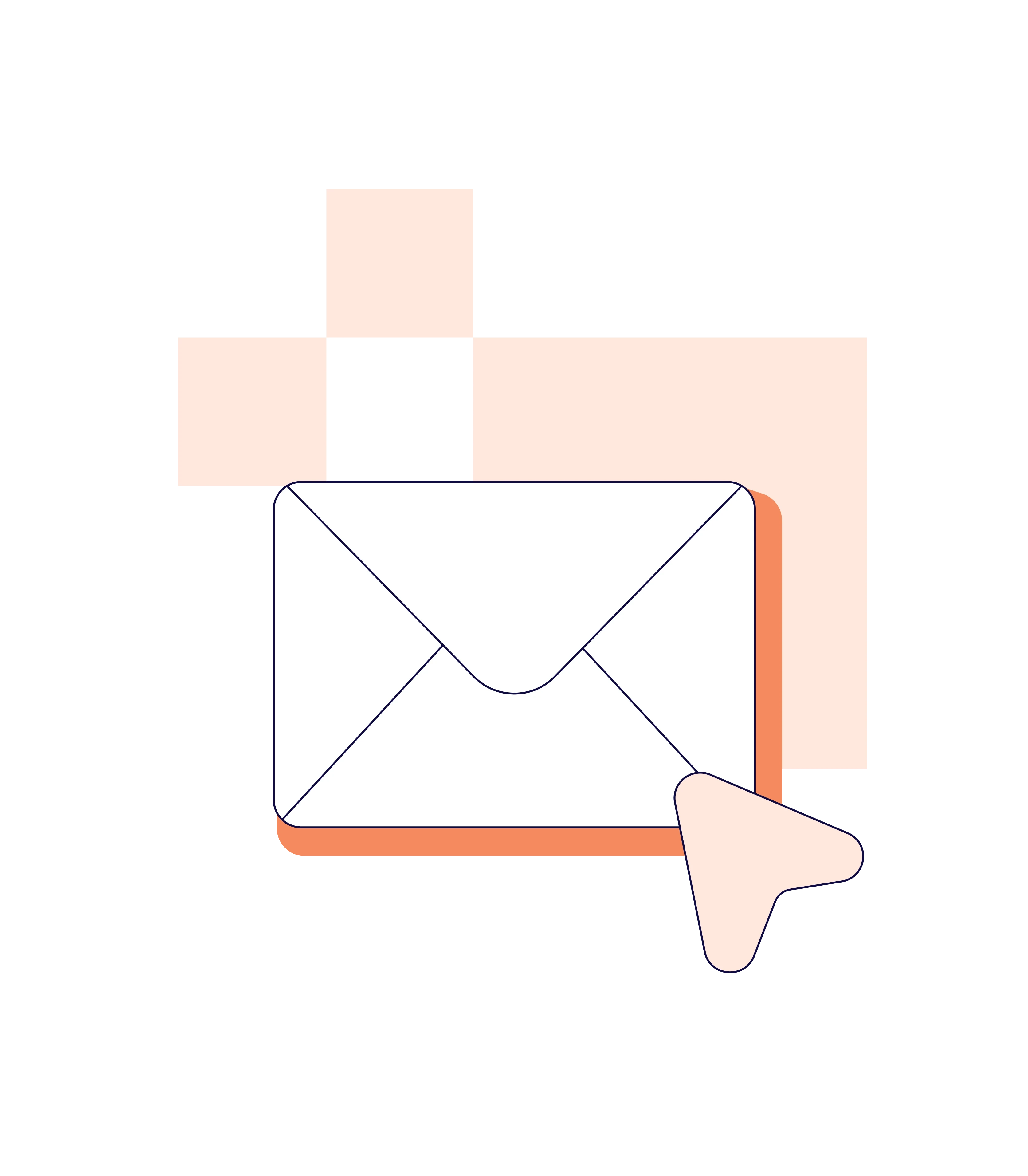 Gráfico de un sobre y cursor para el envío de pqrs con el operador.