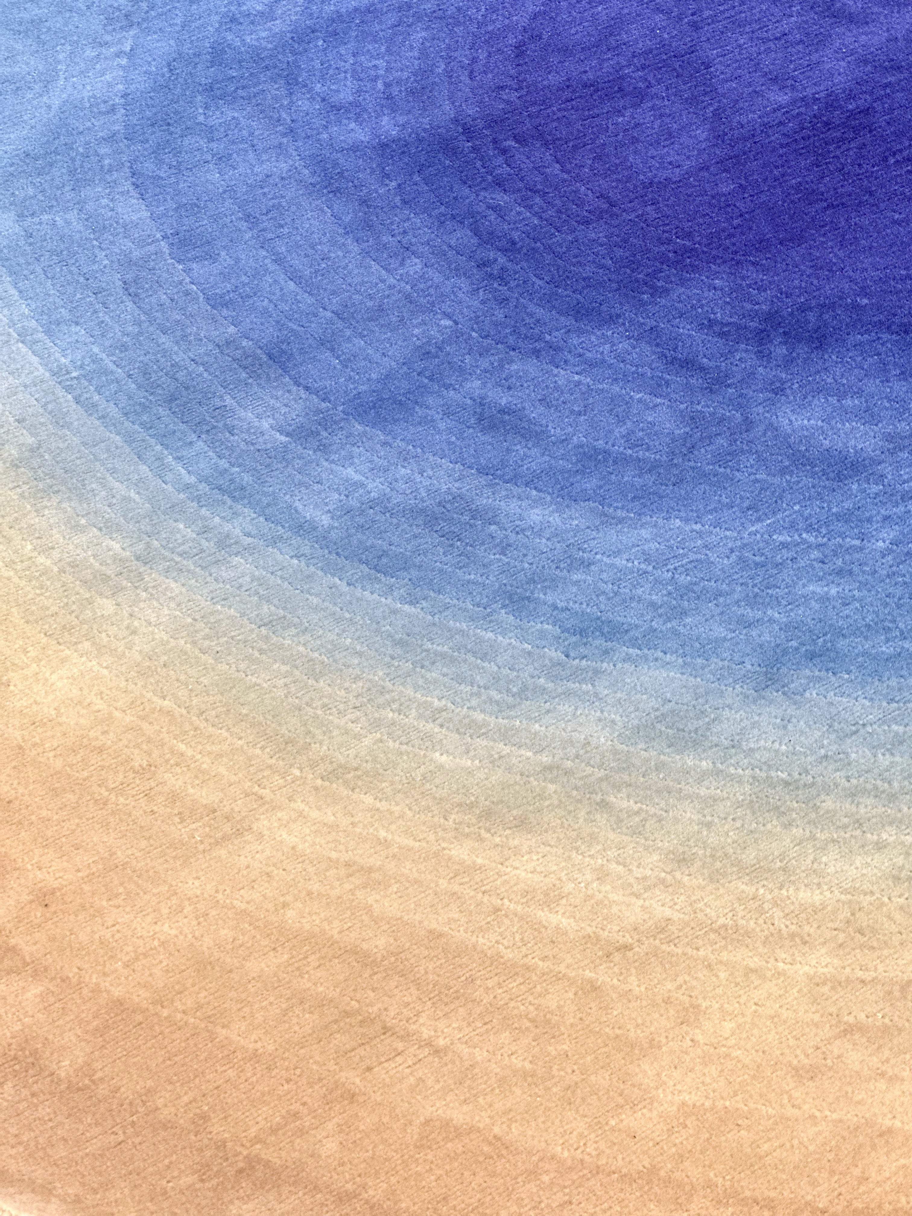 Iris Dett handwoven contemporary luxury rug by Illulian - MateriaVita