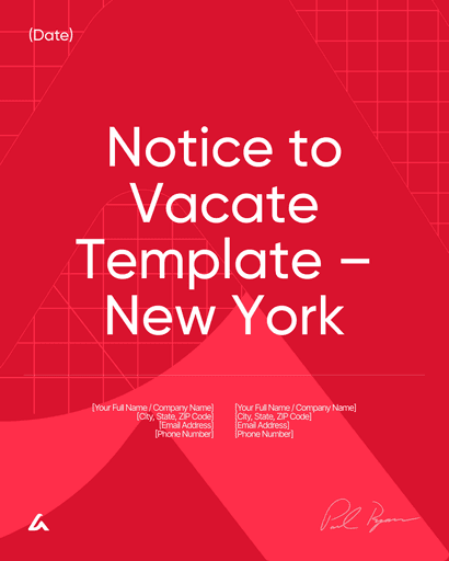 Notice to Vacate Template – New York