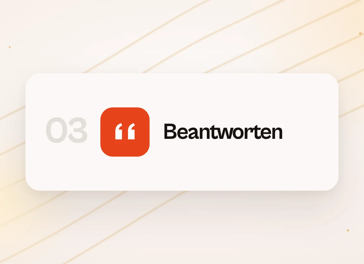 Kachel 03 Beantworten mit Anführungszeichen-Symbol