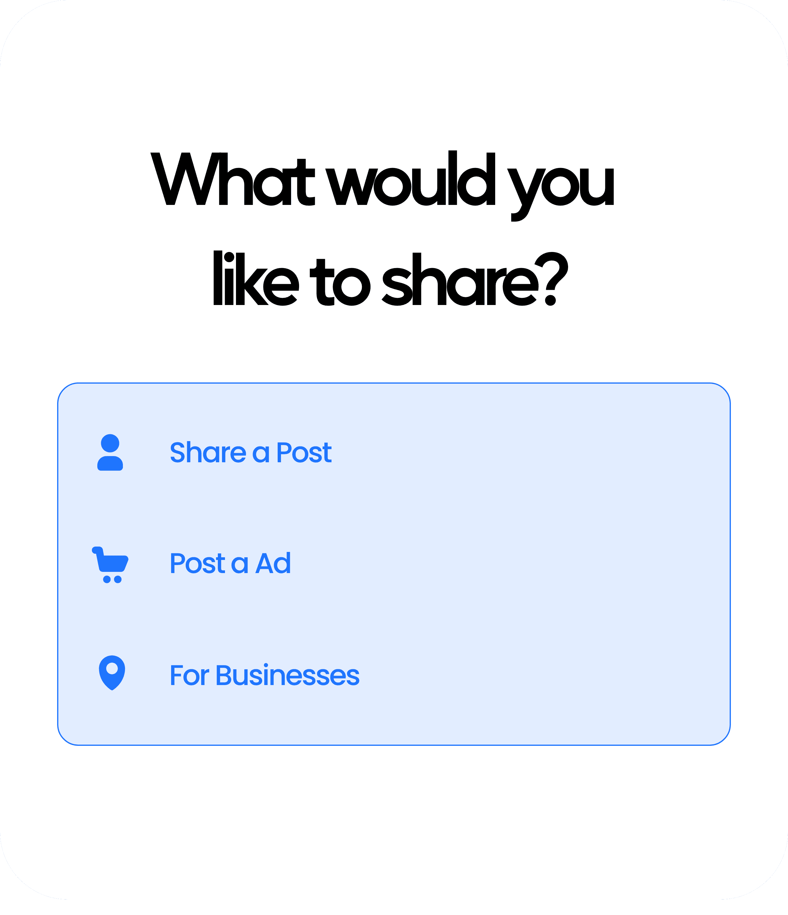 App sections illustrations