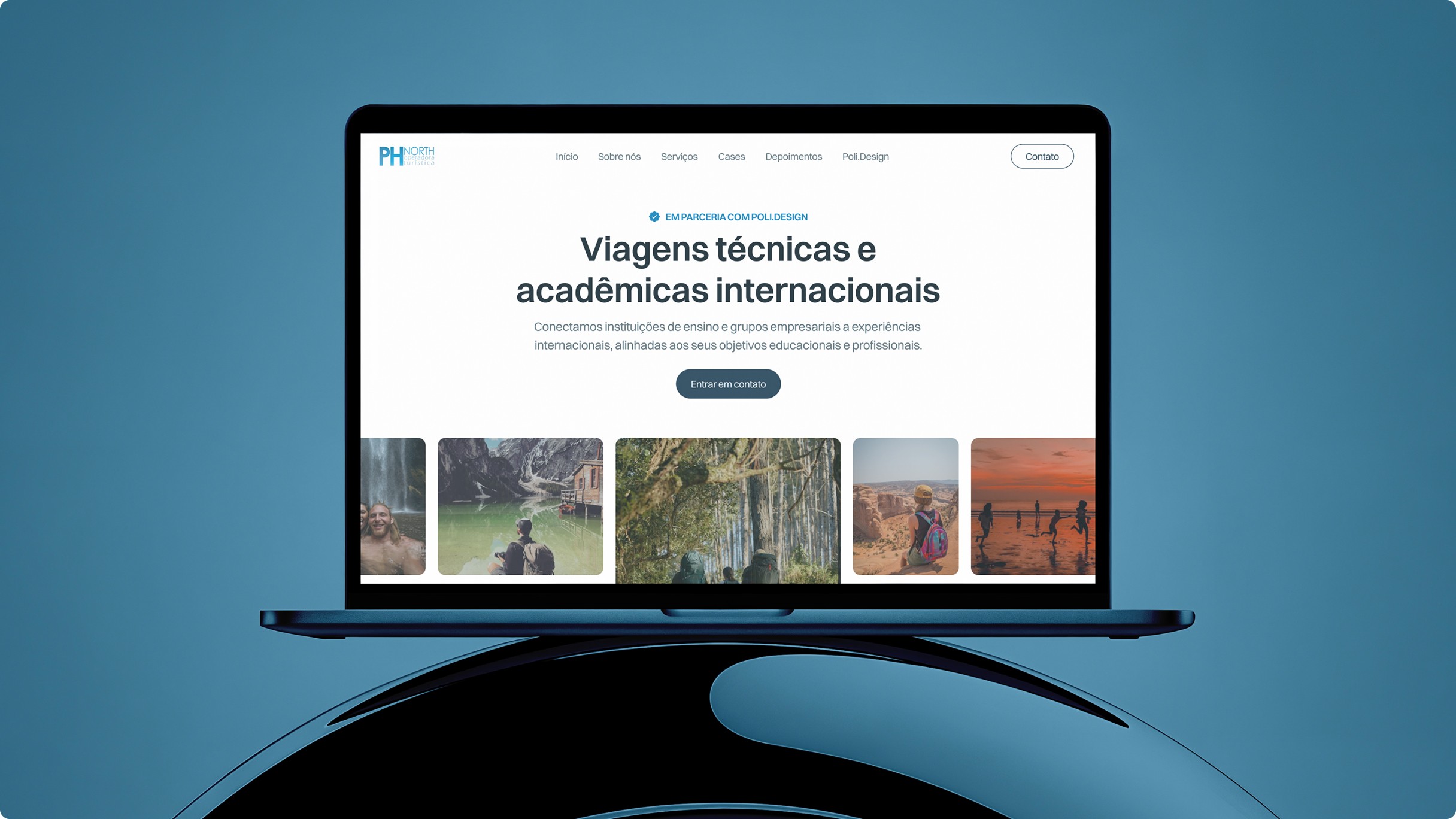 Mockup do site da PH North