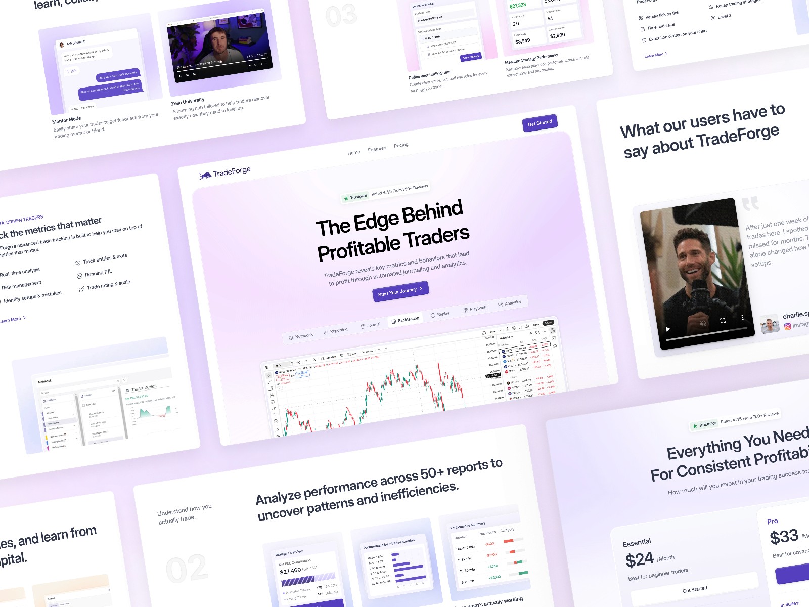 TradeForge — 极简现代 SaaS 产品官网设计灵感