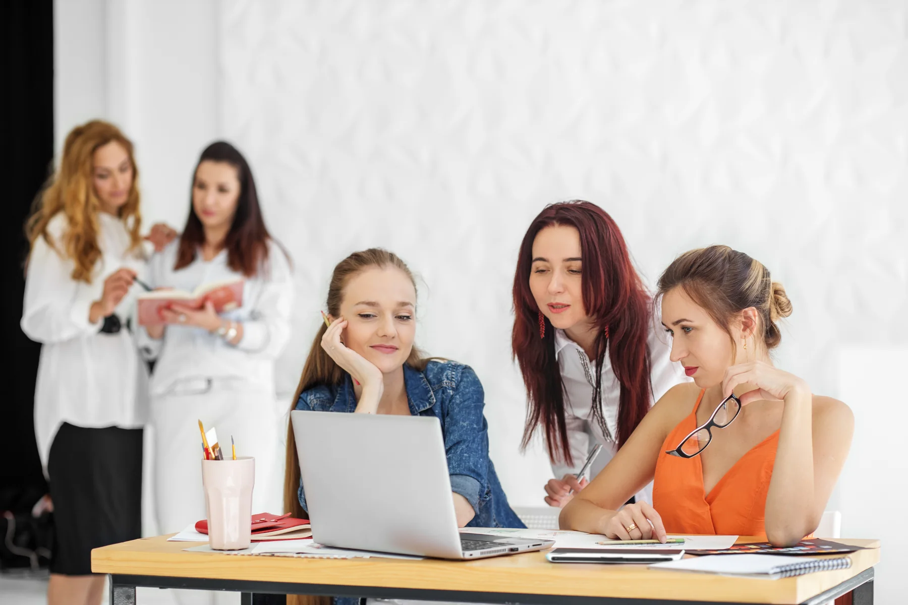 Collaborative Women Working Together at the Office