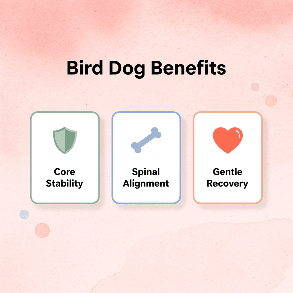  Infographic showing bird dog exercise benefits