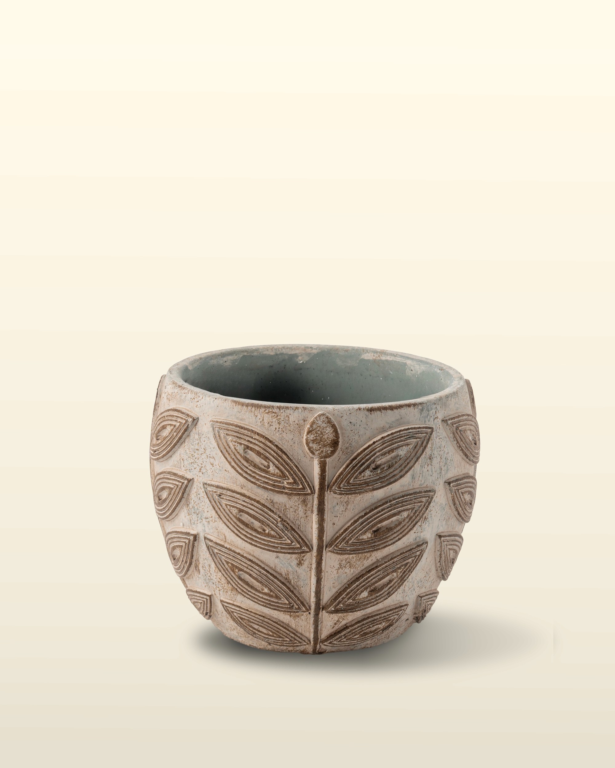 حوض بيج داكن — 20.5×20.5×16.5 سم — البيت الأخضر