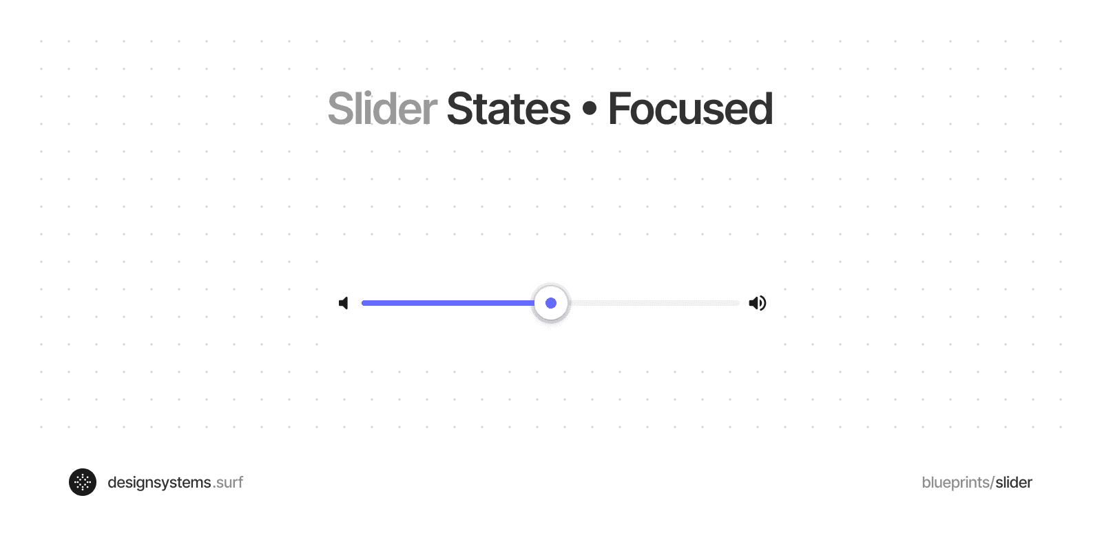 Slider component UI Design Focused state