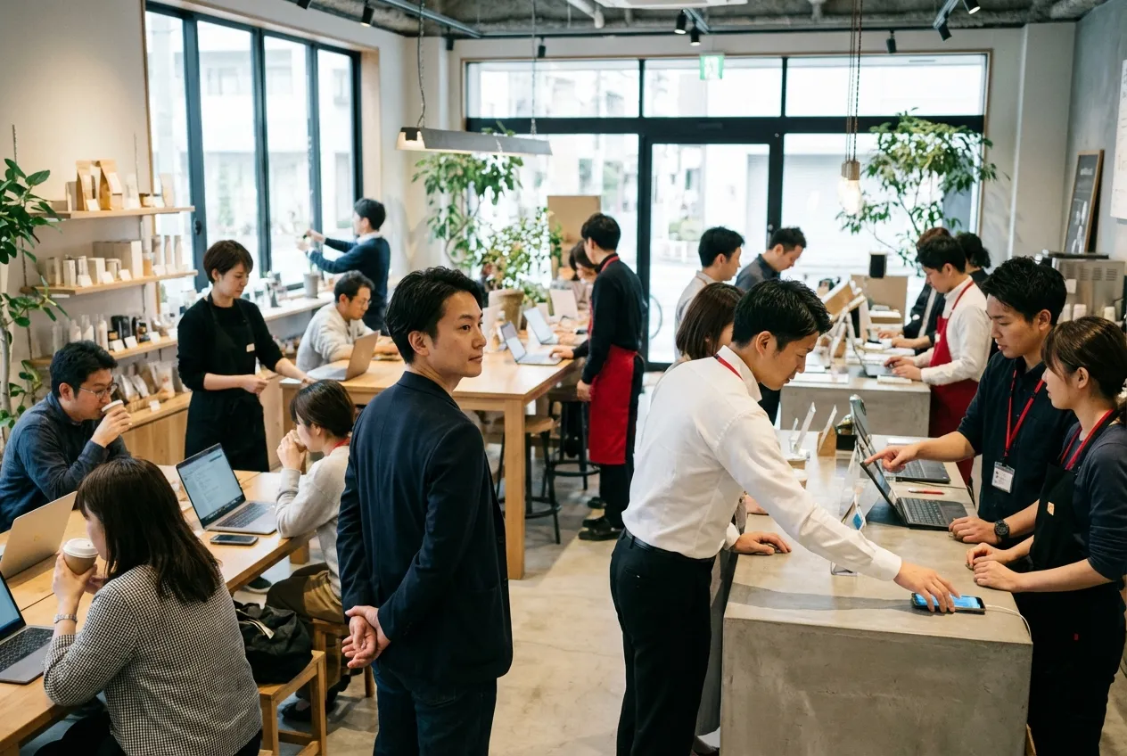 Modern office scene with team at RockN' Socials Digital Marketing Agency.