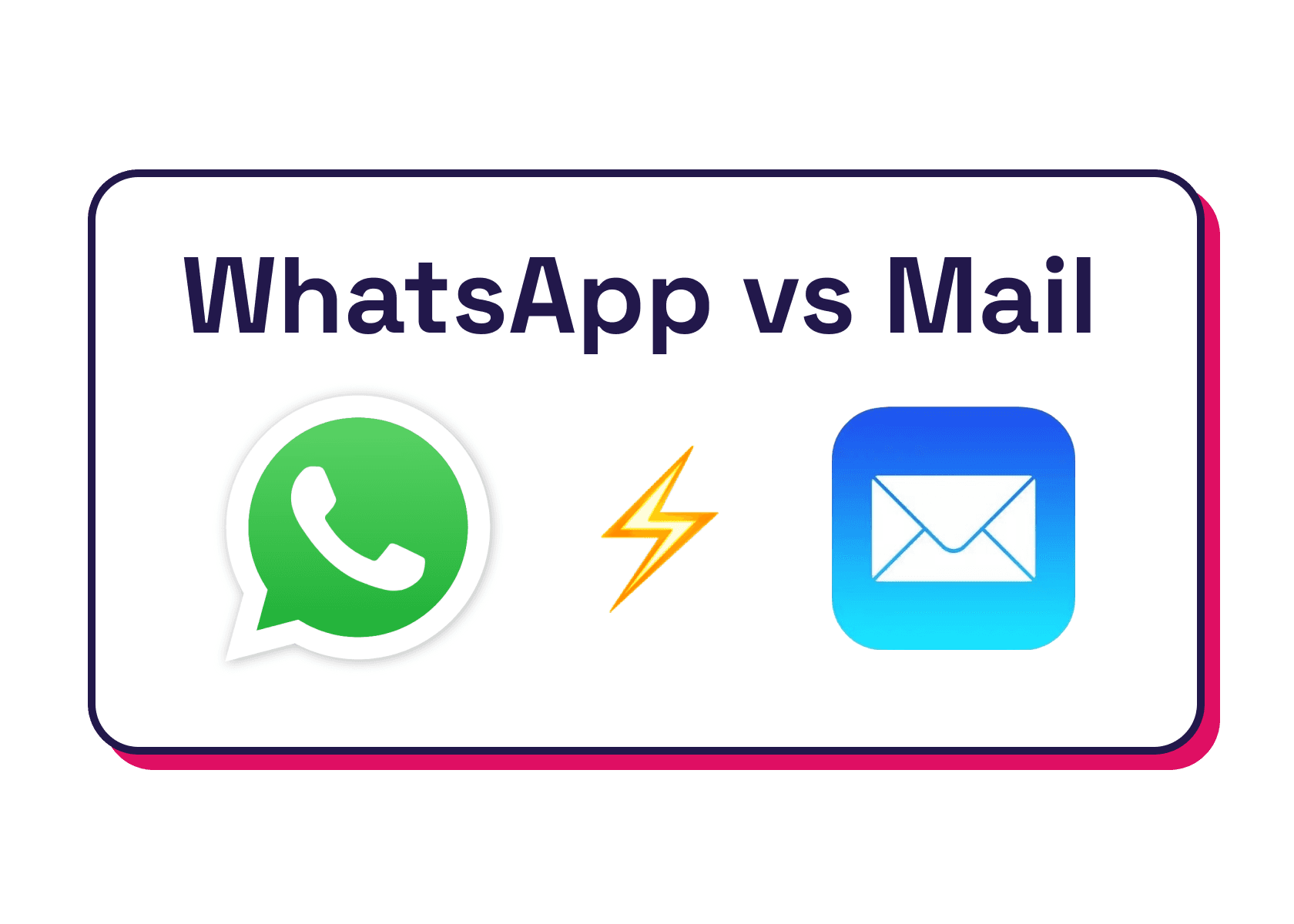 Mail vs WhatsApp illustration