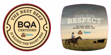 The Best Beef BQA Certified emblem alongside the Raised With Respect badge