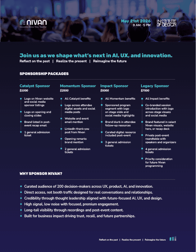 8 variations of nivan logos that includes stacked, horizontal, color, and reverse logos