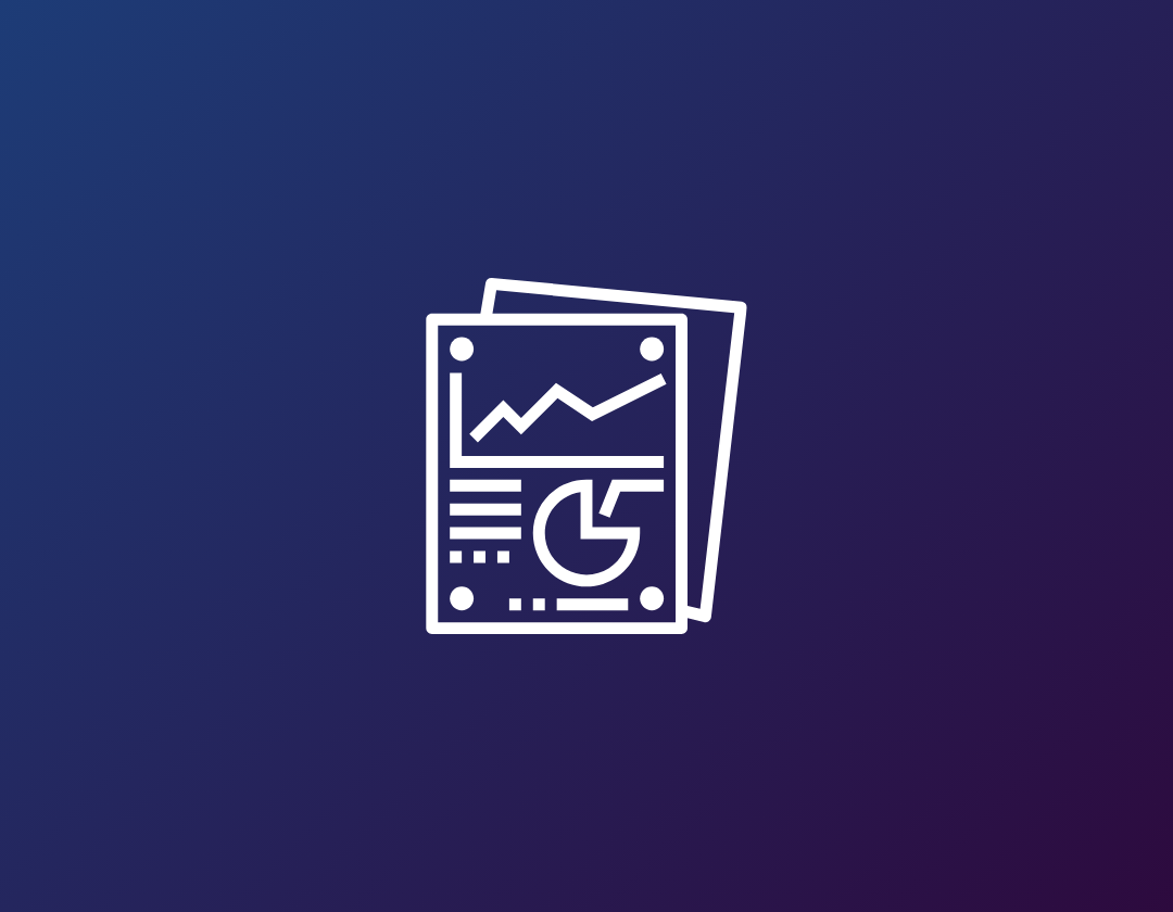 Icon of stacked analytical reports with charts and graphs, labeled 'Ad Hoc Reporting
