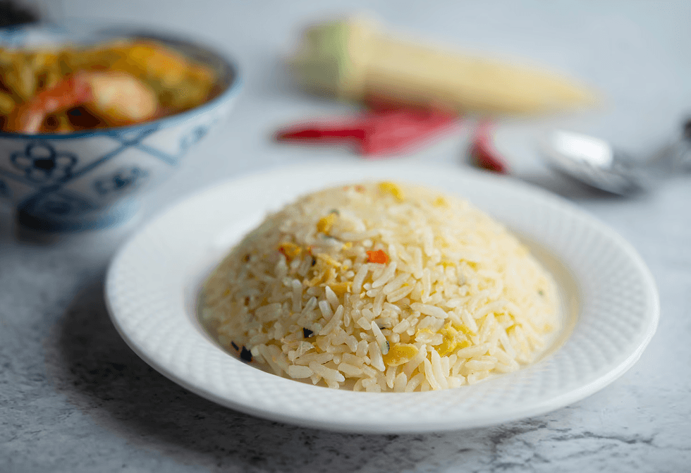 Frozen egg fried rice for retail and foodservice
