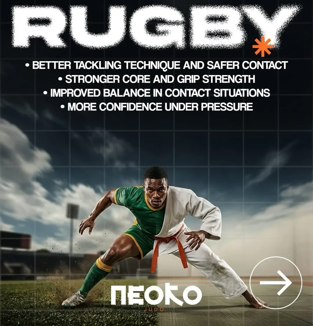 Judo for rugby players: better tackling, core strength and balance.