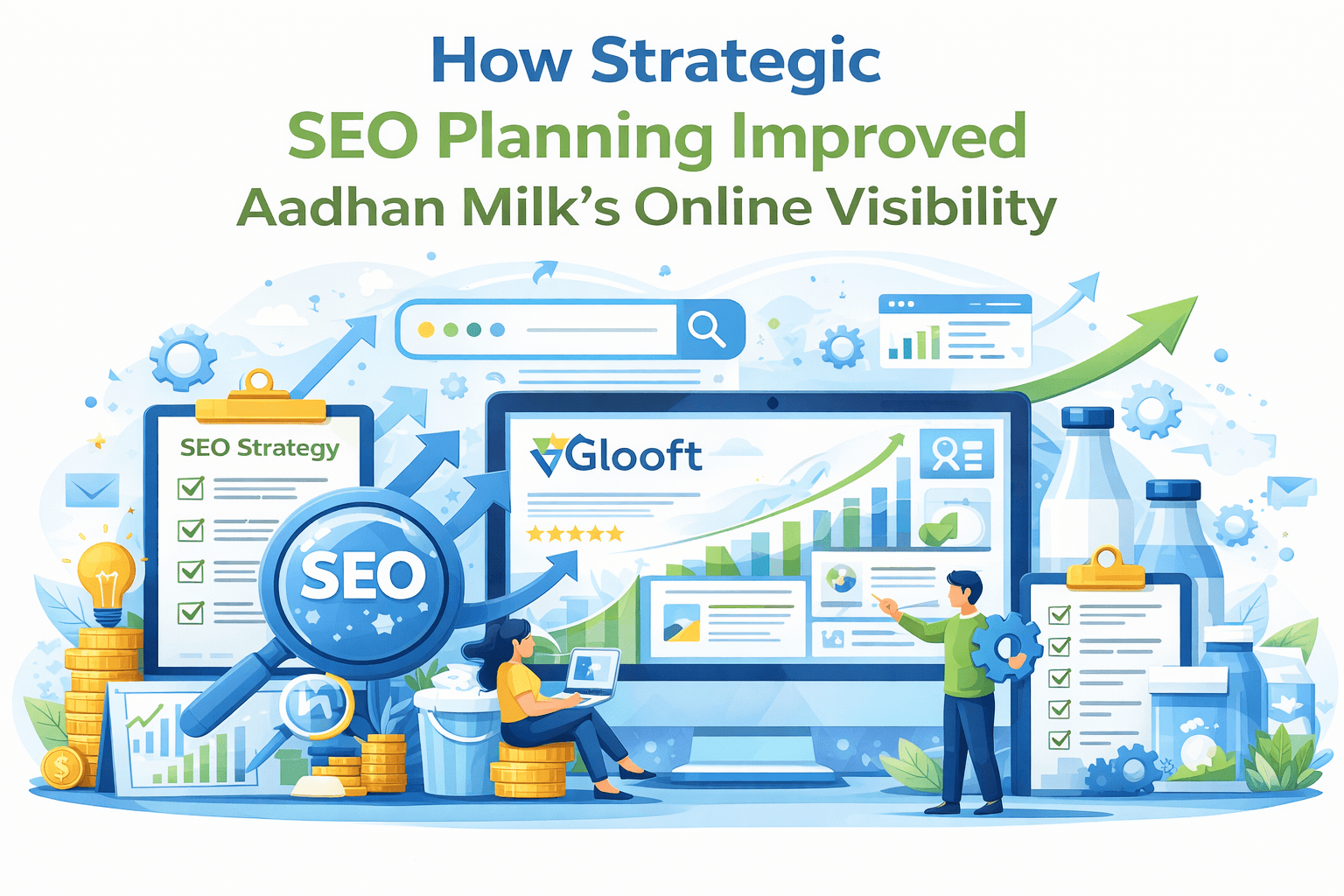 Strategic SEO optimization improving Aadhan Milk search rankings