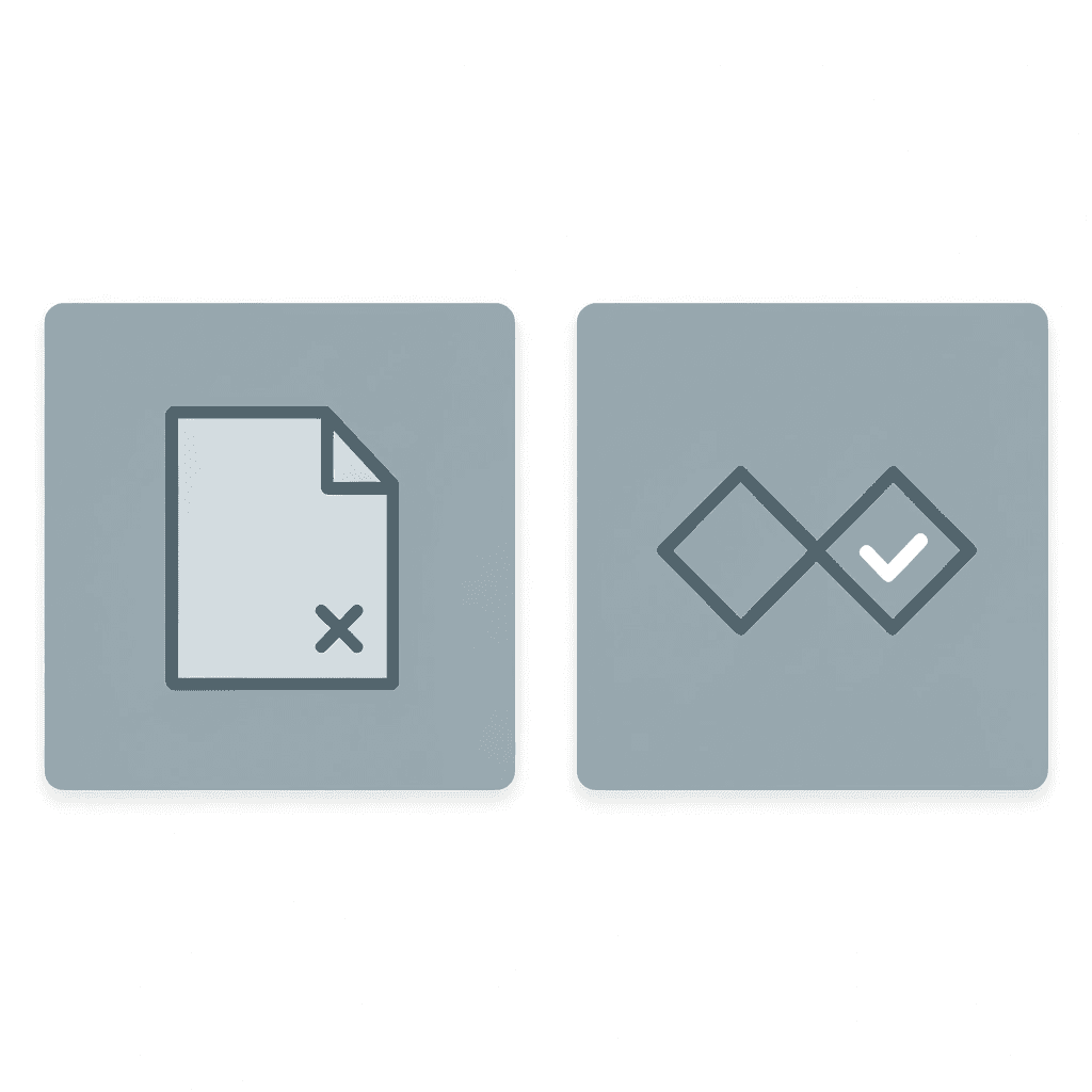 Before: One lottery ticket with an X mark. After: Multiple scholarship applications with a checkmark