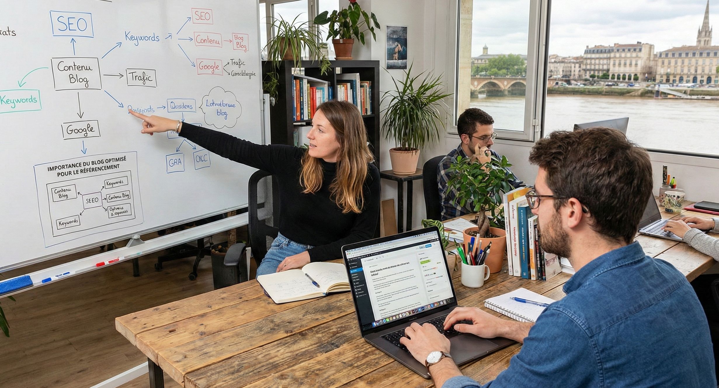 une agence web qui travaille sur l'optimisation de blog