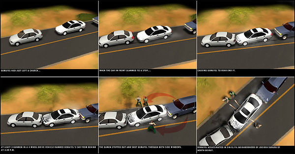 Vehicle checkpoint sequence technical visual