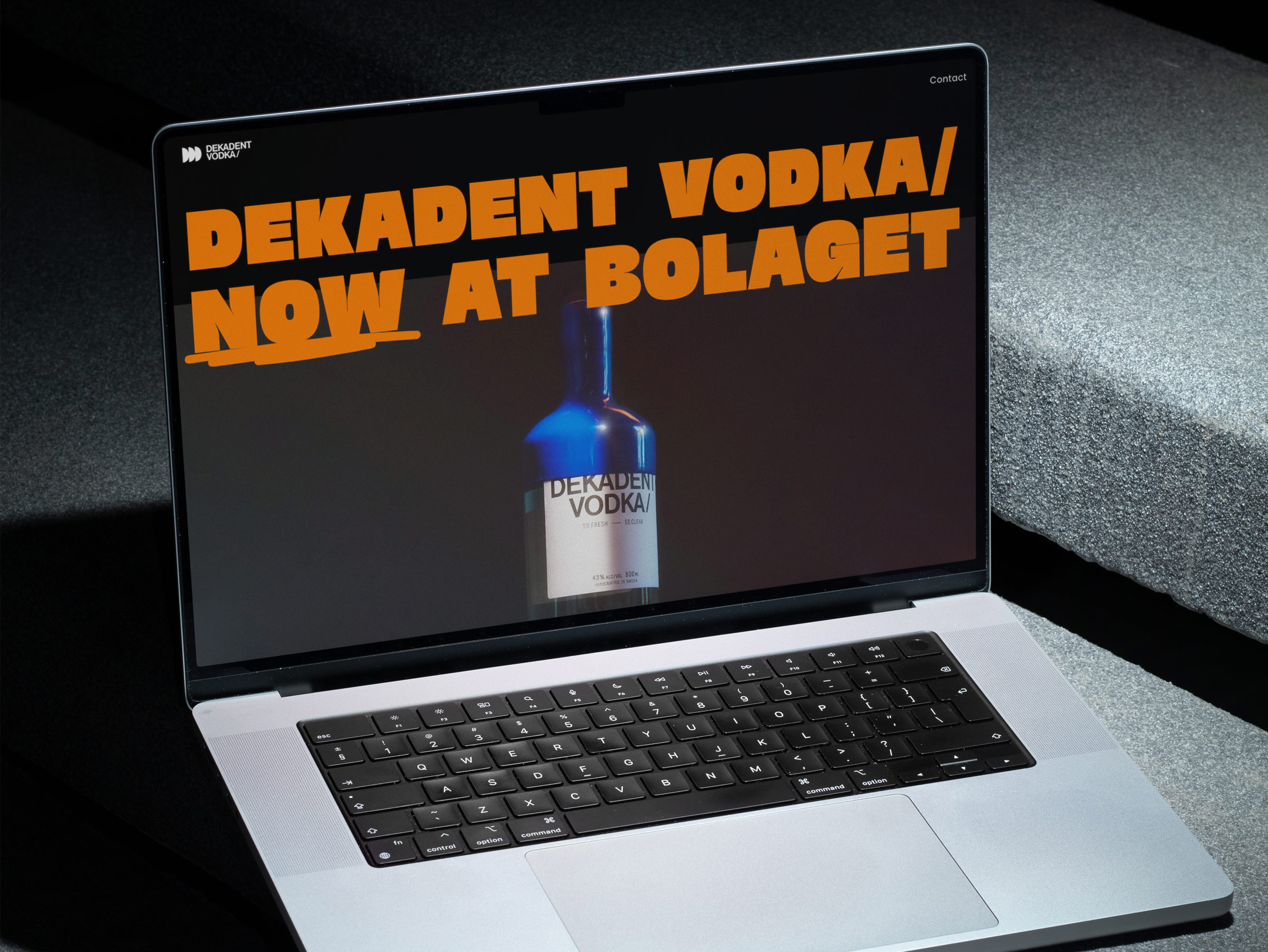 Dekadent Vodka webbdesign