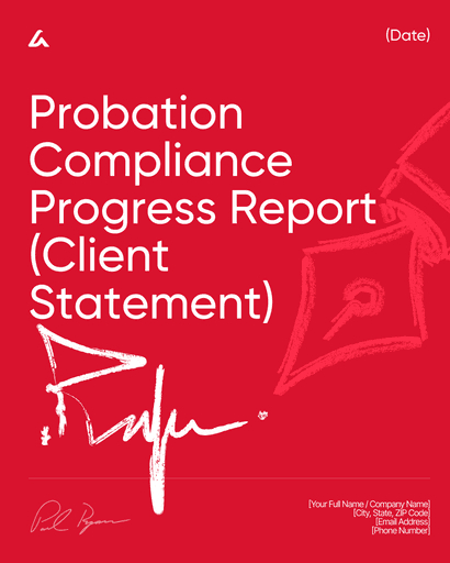 Probation Compliance Progress Report (Client Statement) 