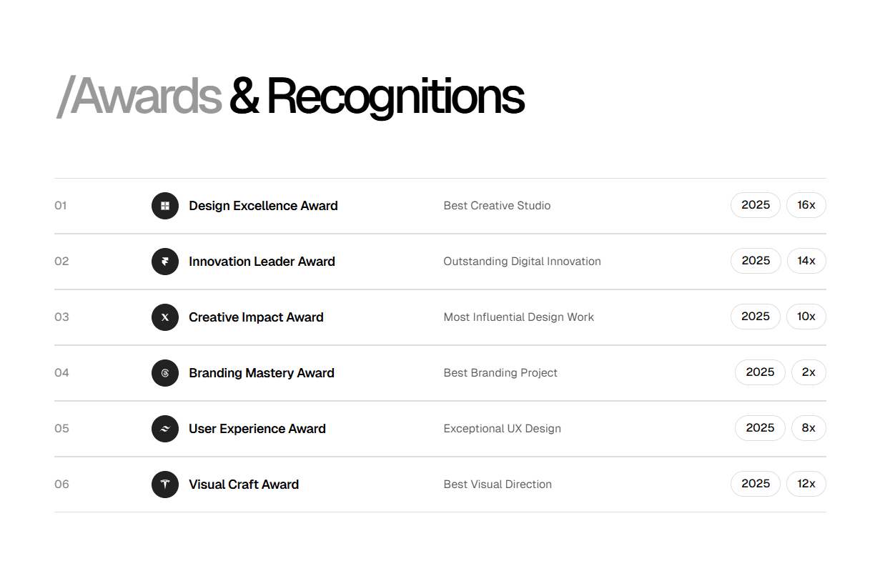 Framer Award Section Component