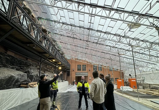Real life temporary roof system made by Ramirent using Scaffcalc