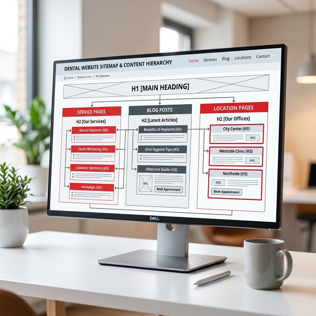 Dental website content structure and on-page optimization