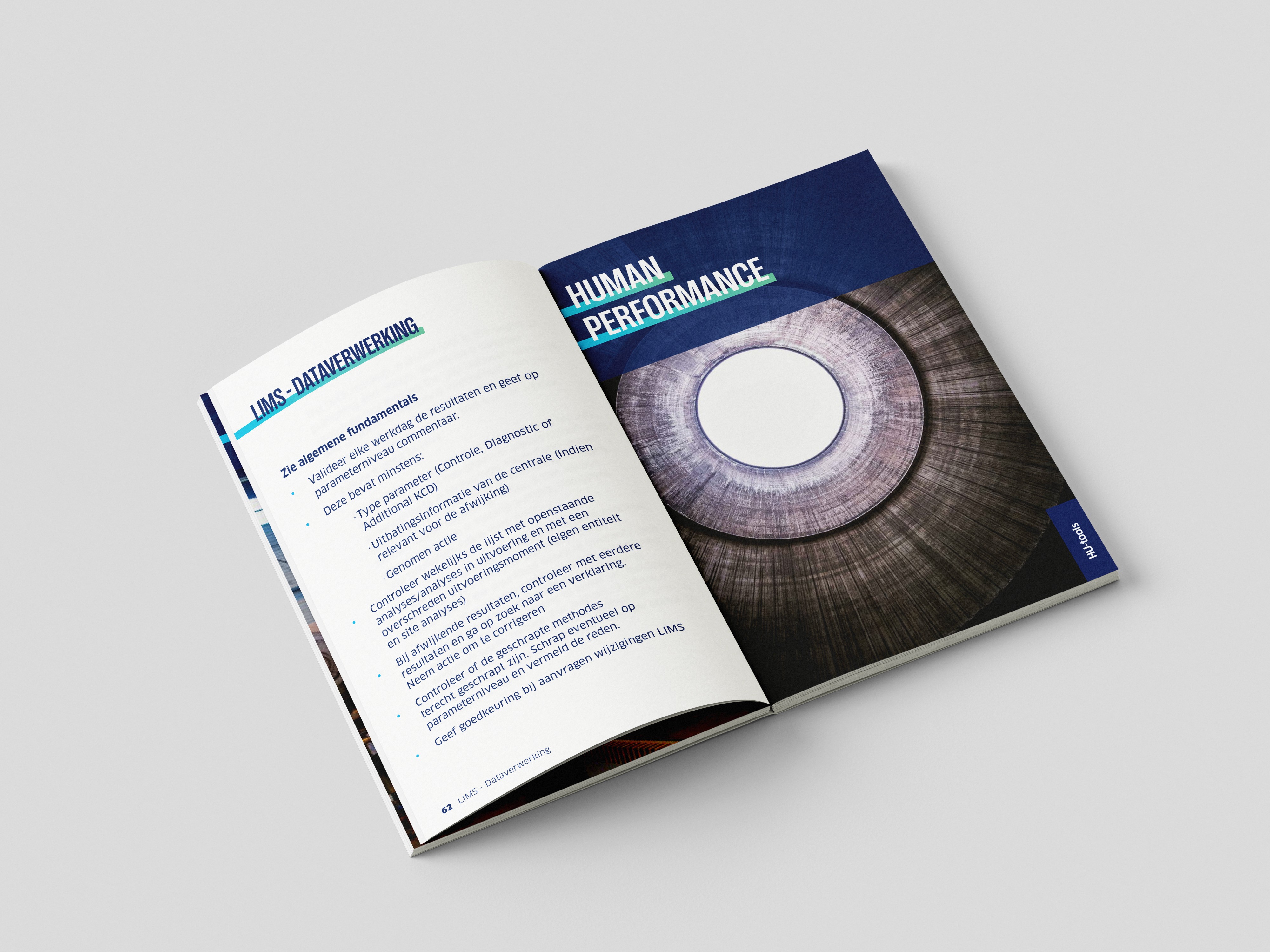 Image of the booklet lay-outs for the Doel Nuclear Plant