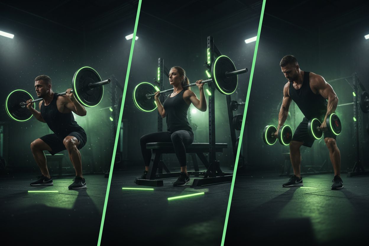 Different gym exercises