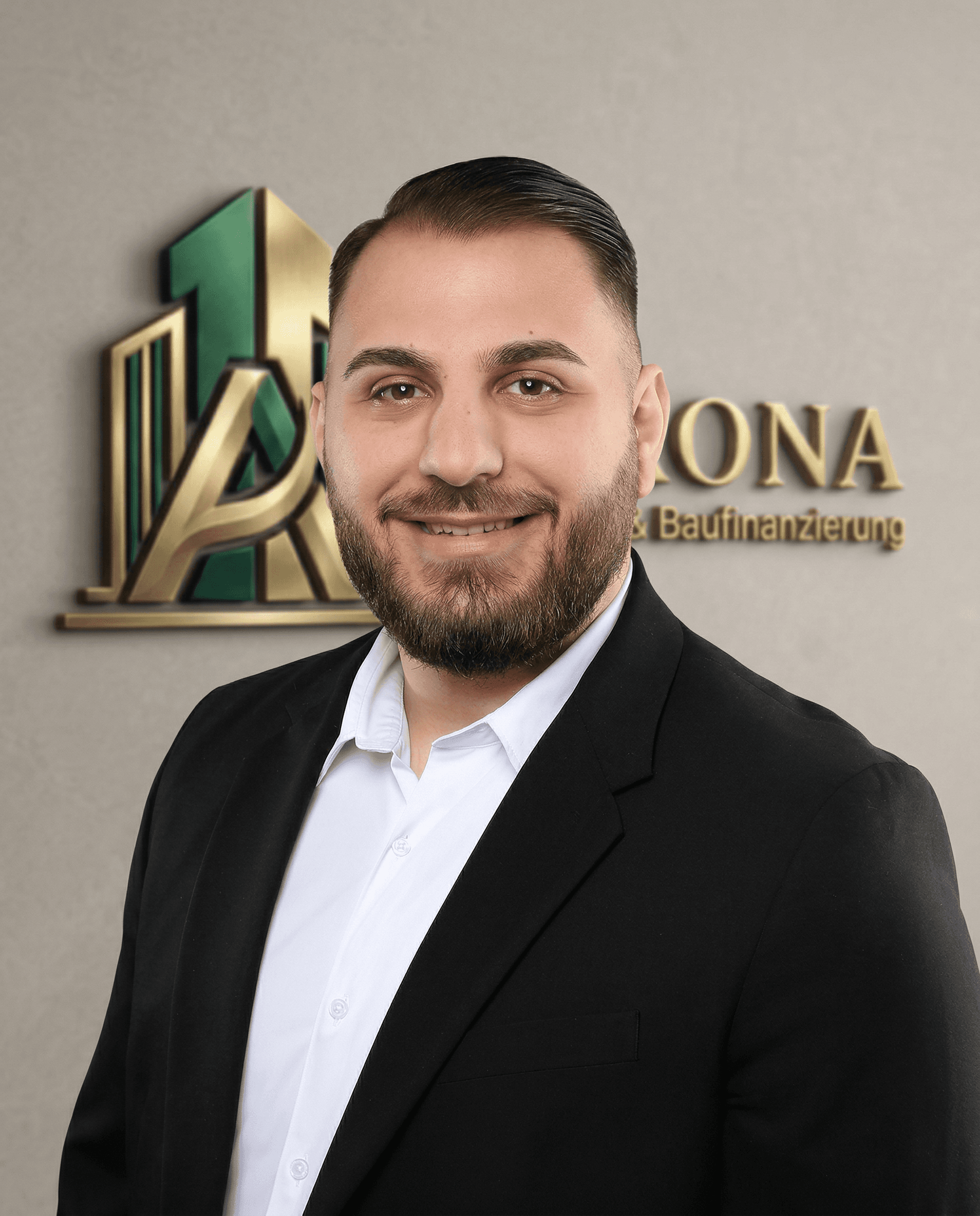 a man in a suit with neutral background